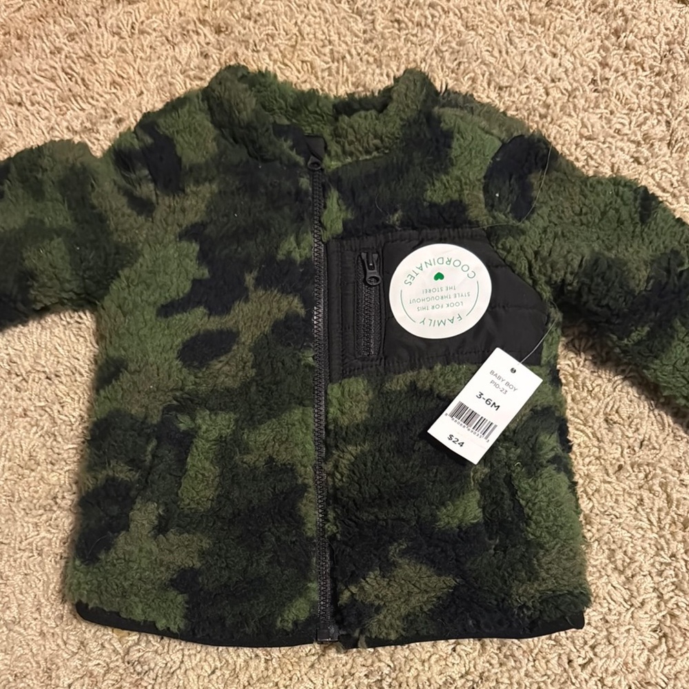 dip Kids Camo Jacket - Green and Black